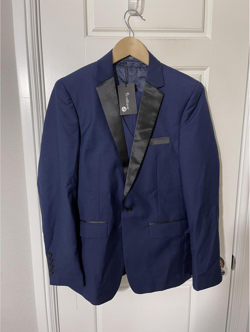 Boys Suits for Kids Size 16 Navy Blue 4 Pieces K126